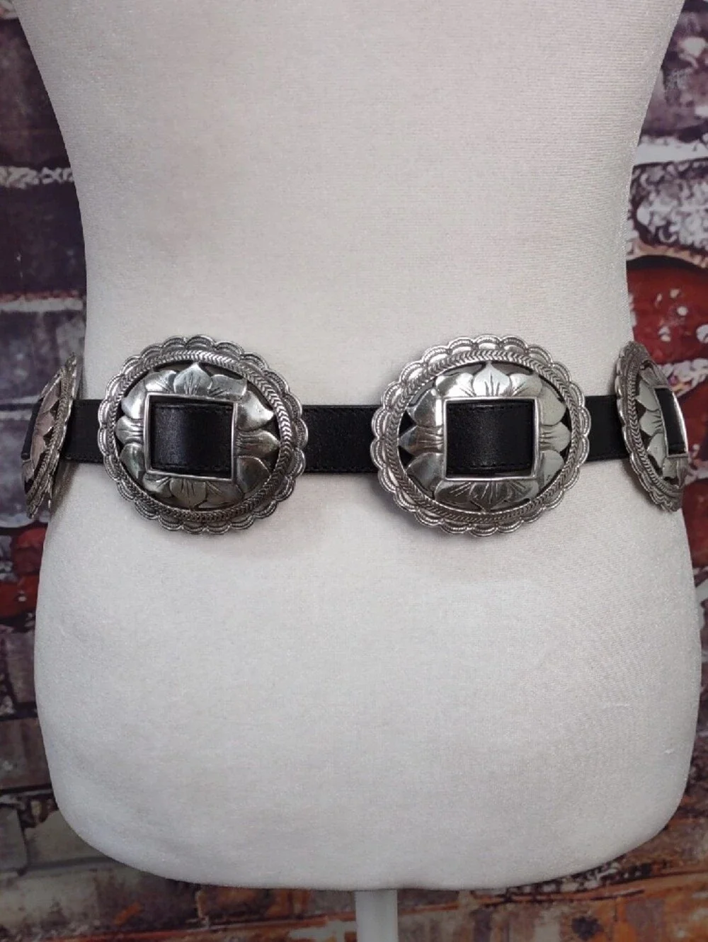 Brighton Silver Sunflower Concho Belt